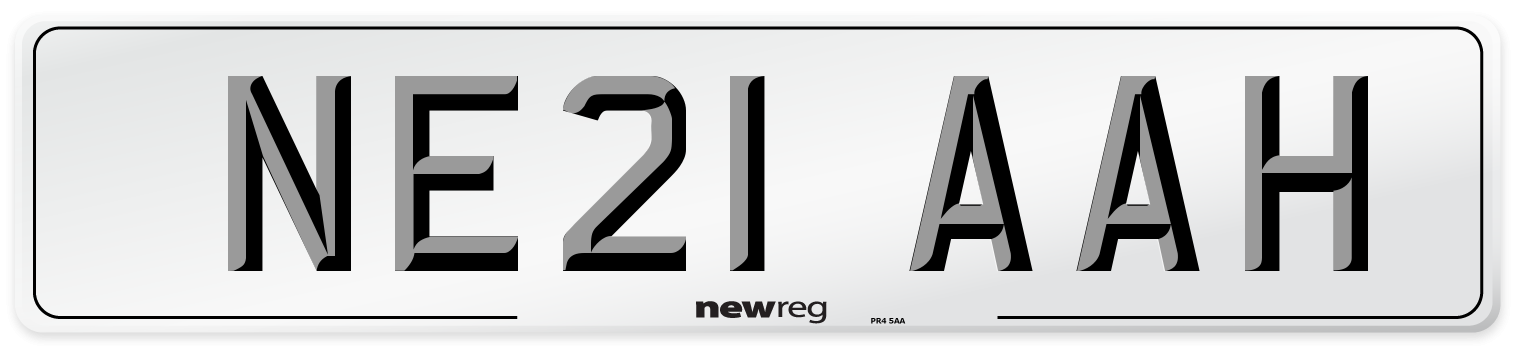 NE21 AAH Number Plate from New Reg